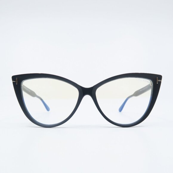 Tom Ford TF 5843-B 005 56mm Black Cat Eye, New Women's Eyeglasses. - Picture 1 of 8